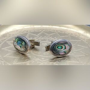 Silver Abalone Cufflinks